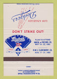 Matchbook Cover - Los Angeles Dodgers Baseball RMS 1983 CA 40 Strike