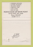 Matchbook Cover - Peoples Bank of Hawk Point MO 1974 40 Strike