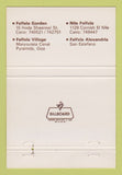 Matchbook Cover - Felfela Restaurant Egyptian Beverly Hills CA 40 Strike