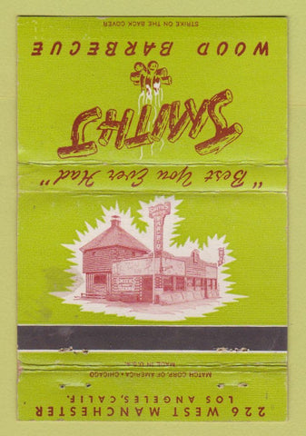 Matchbook Cover - Smith's BBQ Los Angeles CA WEAR 40 Strike