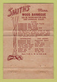 Matchbook Cover - Smith's BBQ Los Angeles CA WEAR 40 Strike