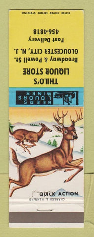 Matchbook Cover - Thilo's Liquor Store Gloucester City NJ