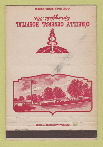 Matchbook Cover O'Reilly General Hospital Military Springfield MO WEAR 40 Strike