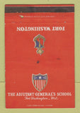 Matchbook Cover - Adjutant General's School Fort Washington MD WEAR 40 Strike