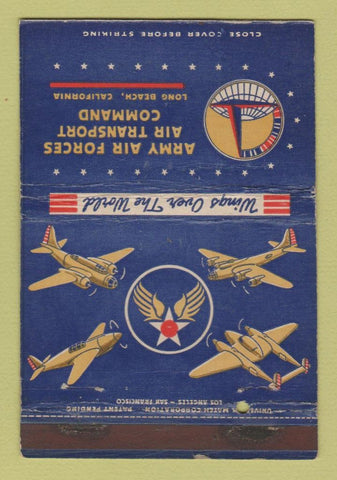 Matchbook Cover - Army Air Forces and Transport Command Long Beach CA 40 Strike