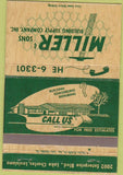 Matchbook Cover - Miller  and  Sons Building Supply Lake Charles LA 40 Strike