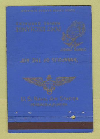 Matchbook Cover - US Naval Air Station Pensacola FL Marine Barracks 40 Strike