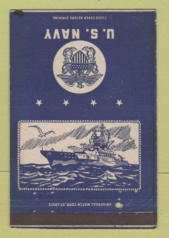 Matchbook Cover - US Navy postcard 40 Strike