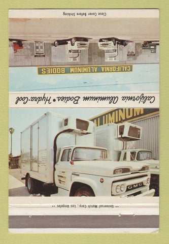 Matchbook Cover - California Aluminum Boddies trucks Montebello CA 40 Strike