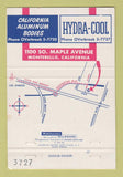 Matchbook Cover - California Aluminum Boddies trucks Montebello CA 40 Strike