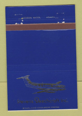 Matchbook Cover - Stevens Beechcraft Airplane Greenville SC Nashville 40 Strike