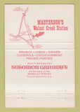 Matchbook Cover - Masterson's Walnut Creek Station CA 40 Strike