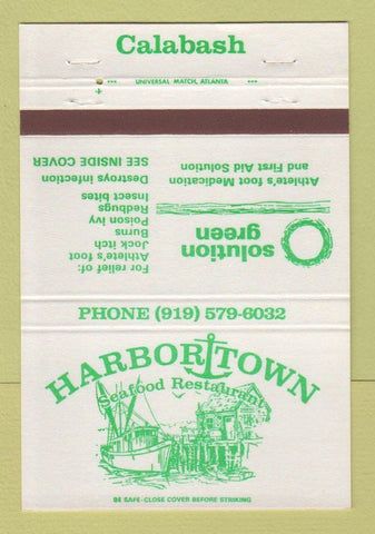 Matchbook Cover - Harbortown Seafood Restaurant Calabash NC 40 Strike