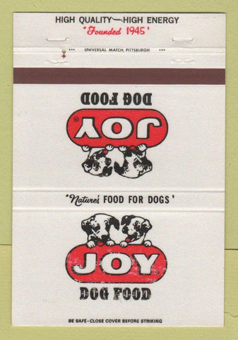Matchbook Cover - Joy Dog Food Oakdale PA Best Feeds 40 Strike