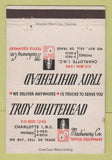 Matchbook Cover - Troy Whitehead Charlotte NC Machinery 40 Strike
