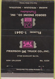 Matchbook Cover - Frierson GMC Truck New Orleans LA 40 Strike