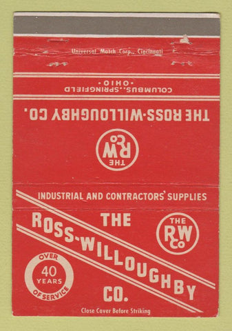 Matchbook Cover - Ross Willoughby Contractors' Supply Columbus OH 40 Strike