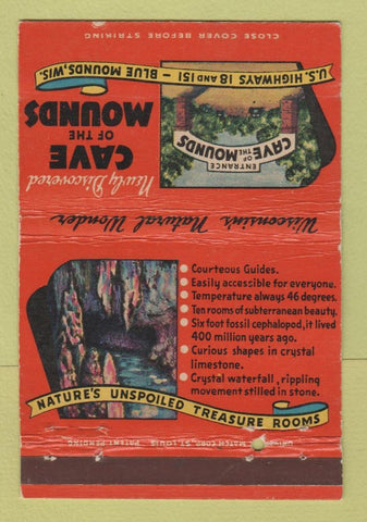 Matchbook Cover - Cave of the Mounds WI WEAR 40 Strike