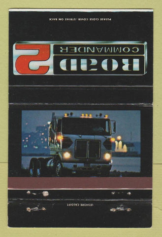 Matchbook Cover - Road 2 Commander Trucks Semi White 40 Strike