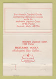 Matchbook Cover - Mohawk Cordials Liquor Detroit MI Vodka 40 Strike