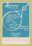 Matchbook Cover - Johnson Machine Shop Rapid City SD Auto Parts 40 Strike