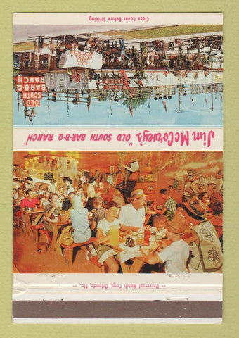 Matchbook Cover - Jim McCorvey's BBQ Ranch Clewiston FL WEAR 40 Strike