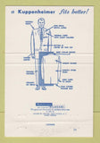 Matchbook Cover - Kuppenheimer Men's Clothes Steve Flowers Casper WY 40 Strike