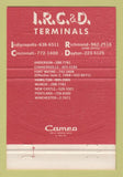 Matchbook Cover - IRC&D Motor Freight Trucking Richmond IN 1968 40 Strike