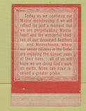 Matchbook Cover - Moose Lodge Burlington IA WEAR 40 Strike