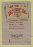 Matchbook Cover - Kroehler Furniture South Norwalk CT 40 Strike