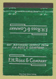 Matchbook Cover - FH Ross Company Charlotte NC WEAR 40 Strike