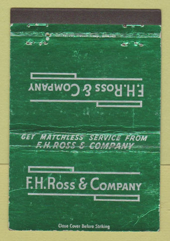 Matchbook Cover - FH Ross Company Charlotte NC WEAR 40 Strike
