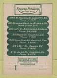 Matchbook Cover - FH Ross Company Charlotte NC WEAR 40 Strike