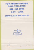 Matchbook Cover - Sugarbush Valley Ski Resort Warren VT 40 Strike