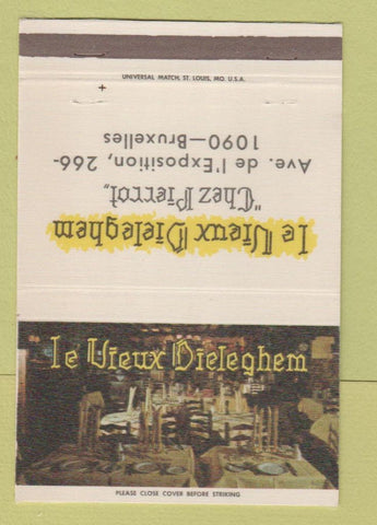 Matchbook Cover - Le Vieux Dieleghem Brussels Belgium 40 Strike