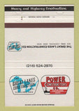 Matchbook Cover - Power Constructors Cleveland OH Great Lakes 40 Strike