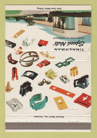 Matchbook Cover - Tinnerman Speed Nuts Fasteners Cleveland OH WEAR 40 Strike