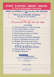 Matchbook Cover - State Capitol Credit Union Minneapolis St Paul MN 40 Strike