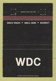 Matchbook Cover - London New York City Hong Kong Woodhouse Drake Carey 40 Strike