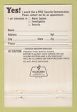 Matchbook Cover - ASP Alarms Burglar Fire Buffalo NY 40 Strike