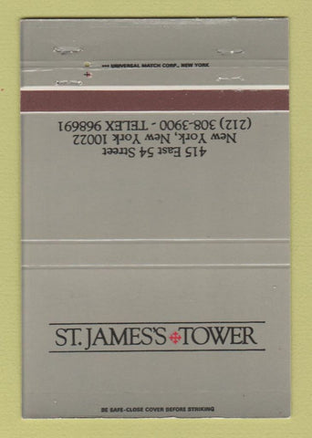 Matchbook Cover - St James's Tower New York CIty 40 Strike