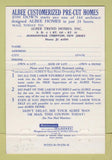 Matchbook Cover - Albee Homes Albion Monticello Trenton NJ 40 Strike