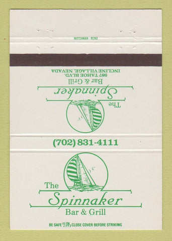 Matchbook Cover - Spinnaker Bar Grill Incline Village NV 40 Strike