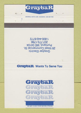 Matchbook Cover - Graybar Electric Portland ME 40 Strike