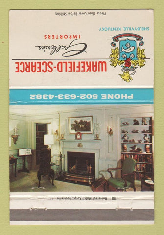 Matchbook Cover - Wakefield Scearce Galleries Shelbyville KY Furniture 40 Strike