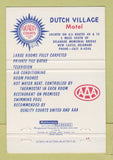 Matchbook Cover - Dutch Village Motel New Castle DE 40 Strike