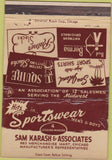 Matchbook Cover - Sam Karash Clothing Chicago IL 40 Strike