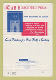 Matchbook Cover - AB Hirschfield Press Denver Colorado Printers 40 Strike