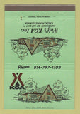 Matchbook Cover - Wolf's KOA Camping Knox PA 40 Strike