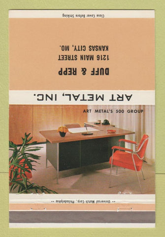 Matchbook Cover - Art Metal Office Furniture Duff Repp Kansas City MO 40 Strike